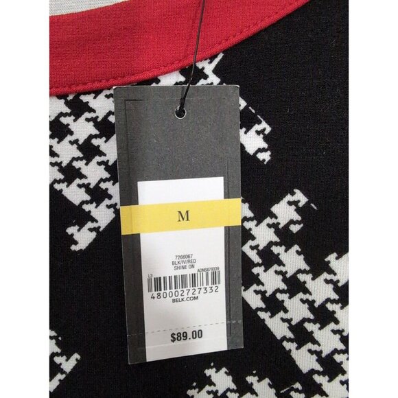 Crown & Ivy Dress Womens M Black White Houndstooth Preppy Career Office - Picture 5 of 9